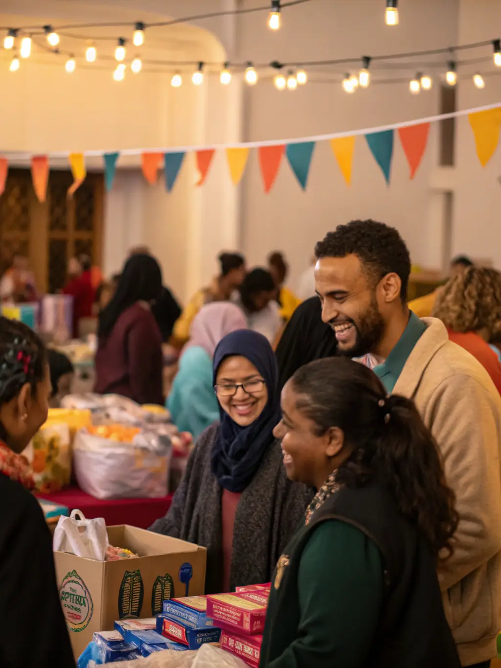A picture of a successful fundraising event organized by COMITE DES FETES, with community members bidding on items and donating generously to support local causes.